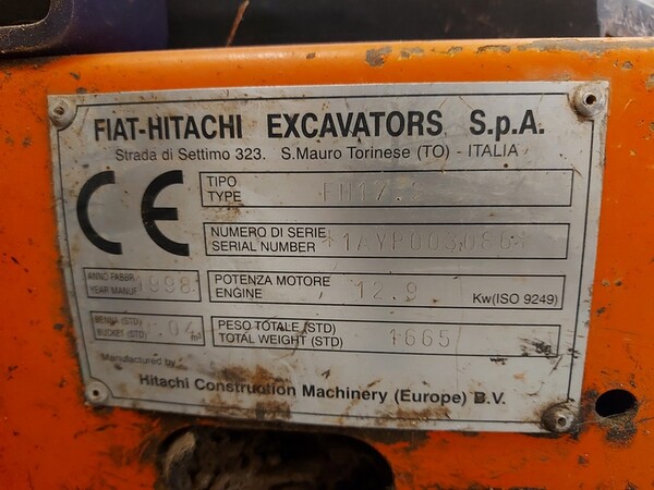 1#5783 Miniescavatore  Fiat-Hitachi in vendita - foto 6