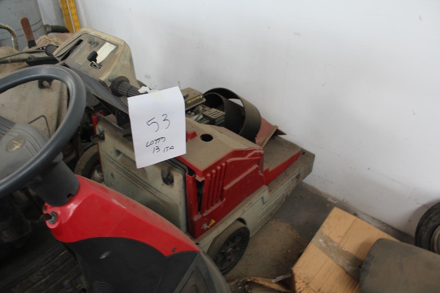Lot GGP Italy rideon mower and KPR sweeper