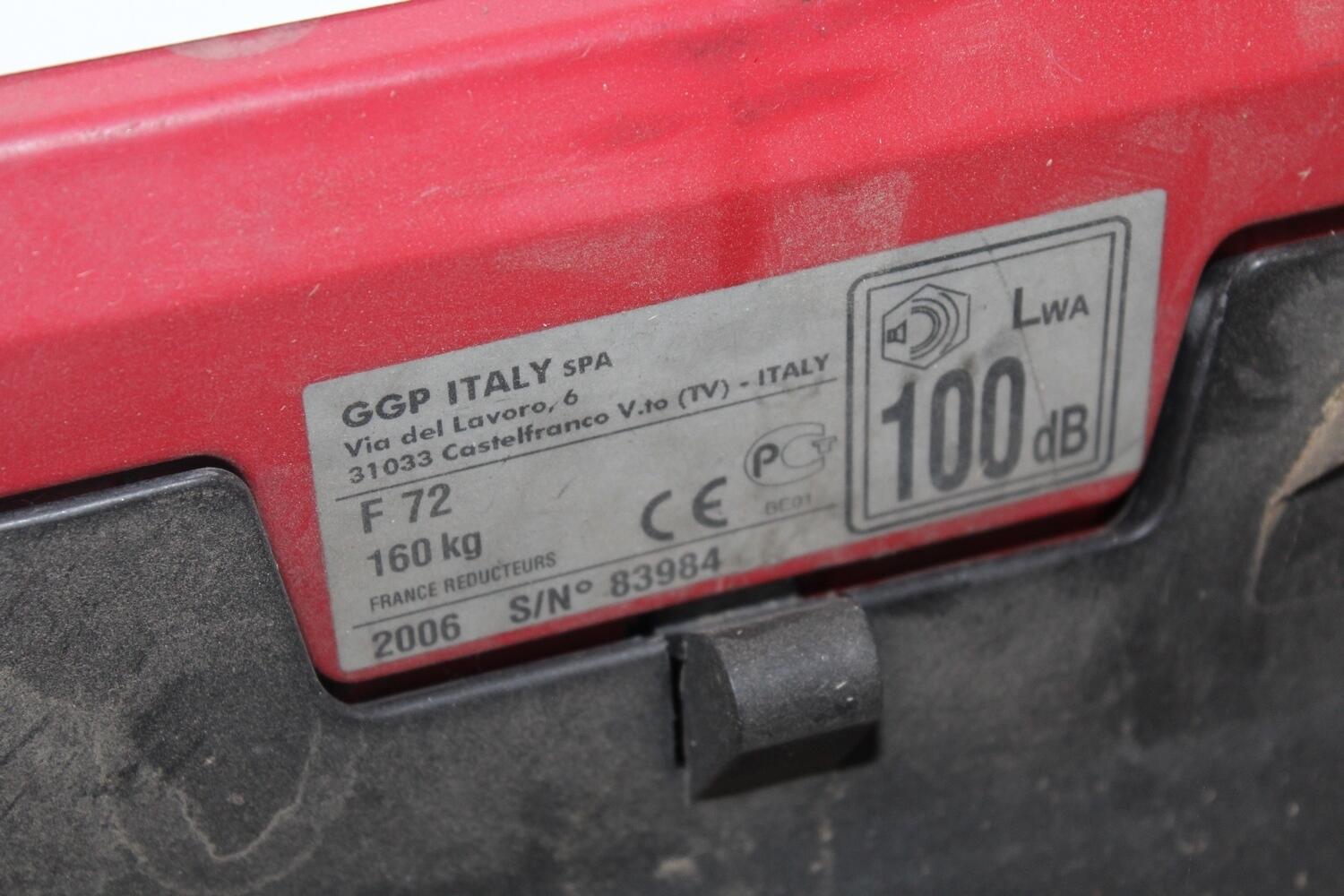 Lot GGP Italy rideon mower and KPR sweeper