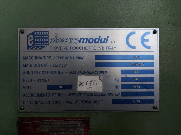 13#6026 Pressa Electromodul C.170 in vendita - foto 2