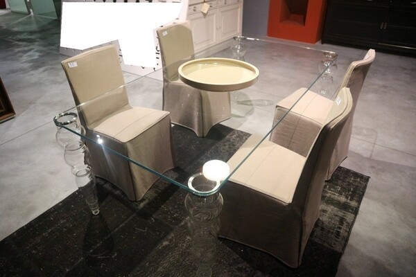 38#6151 Tavolo Glas Italia e sedia Poliform in vendita - foto 5