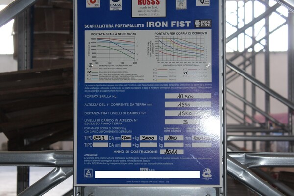 1#6155 Scaffalatura metallica portapallets in vendita - foto 8