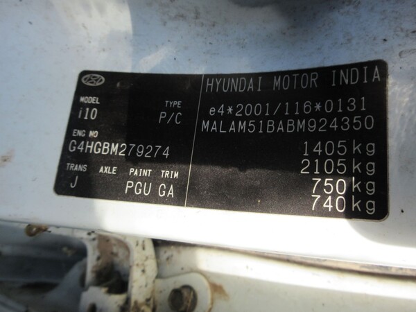 3#6166 Autovettura Hyundai I10 in vendita - foto 22