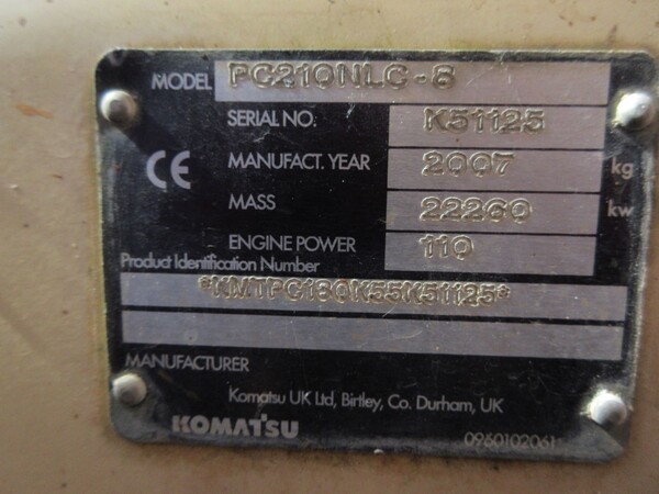 9#6166 Escavatore Komatsu PC210 in vendita - foto 2