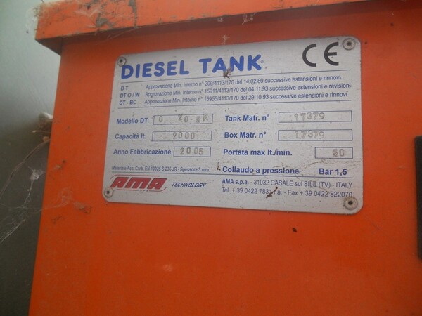 40#6304 Serbatoio cisterna per gasolio lt. 2000 in vendita - foto 14