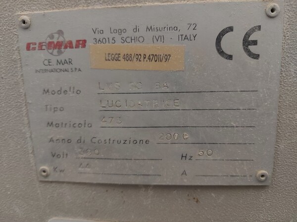 6#6322 Lucidatrice Cemar LM5 in vendita - foto 7