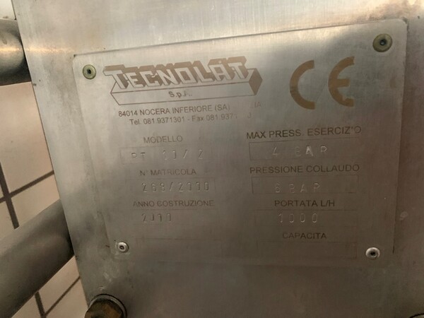 2#6331 Impianto di pastorizzazione Tecnolat in vendita - foto 9