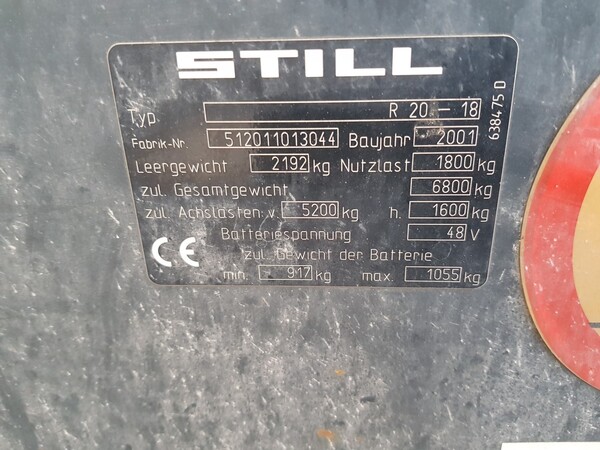 9#6337 Carrello elevatore Still R 20-18 in vendita - foto 7