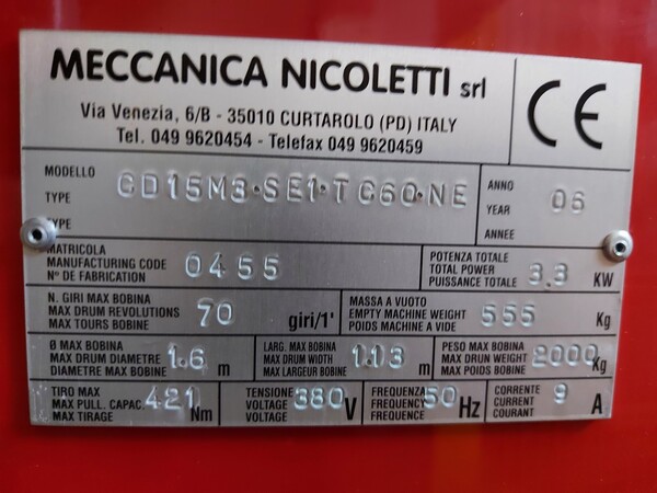 7#6357 Avvolgibobine Meccanica Nicoletti in vendita - foto 2