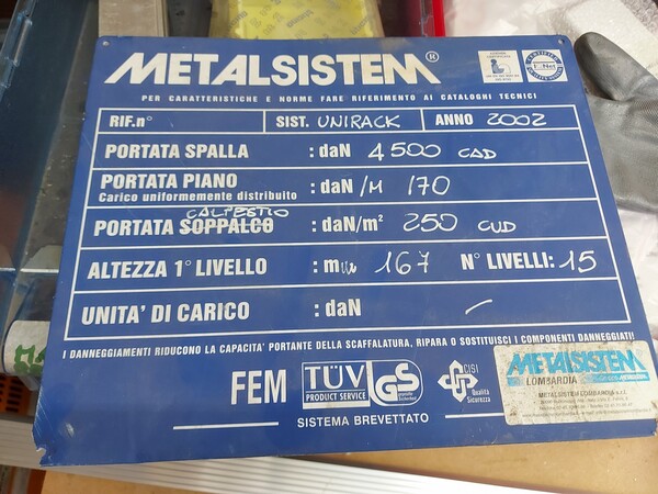 5#6393 Scaffalatura con soppalco Metalsistem in vendita - foto 14