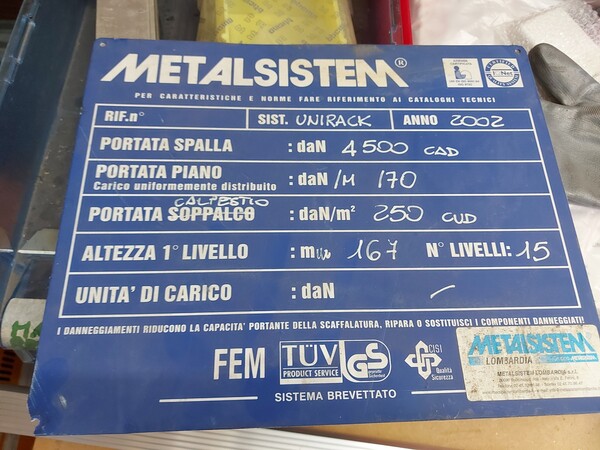 5#6393 Scaffalatura con soppalco Metalsistem in vendita - foto 15