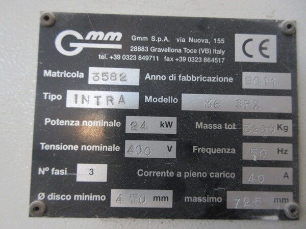 2#6423 Tagliatrice fresa a ponte GMM Intra 365FX in vendita - foto 2