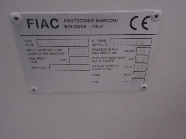 5#6423 Compressore Fiac Silver10 e banco aspirante Cobalm in vendita - foto 6