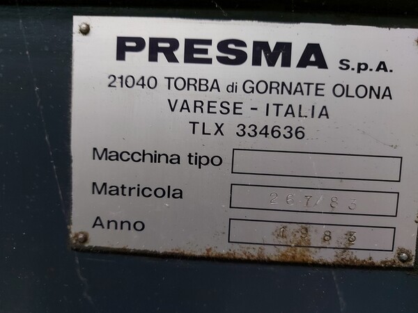 9#6439 Macchina per stampaggio a iniezione Presma in vendita - foto 2