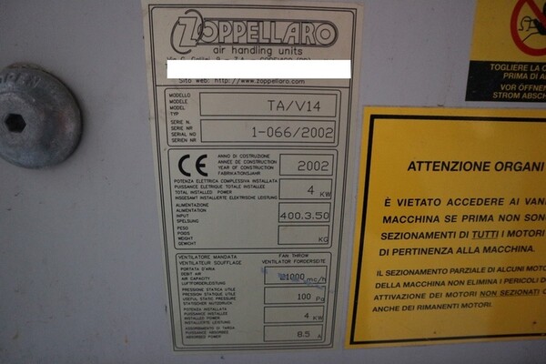 268#6560 Unità trattamento aria Zoppellaro in vendita - foto 2