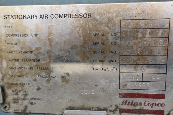 287#6560 Compressore elettrico Atlas Copco in vendita - foto 4