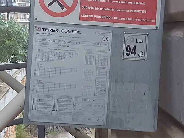 1#6571 Gru a torre Terex Comedil in vendita - foto 2