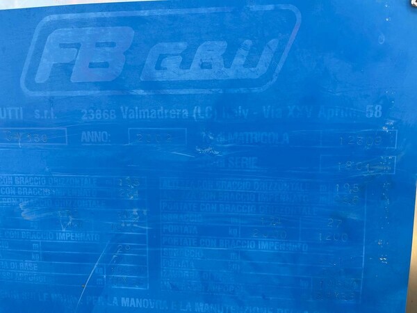 3#6769 Gru FB modello GA130 in vendita - foto 8