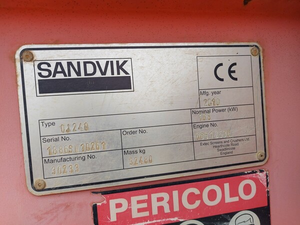 2#6902 Impianto frantumazione per inerti Sadvik 3240 in vendita - foto 2