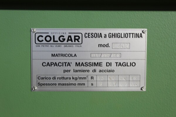 6#6964 Cesoia a ghigliottina Colgar C403 in vendita - foto 2