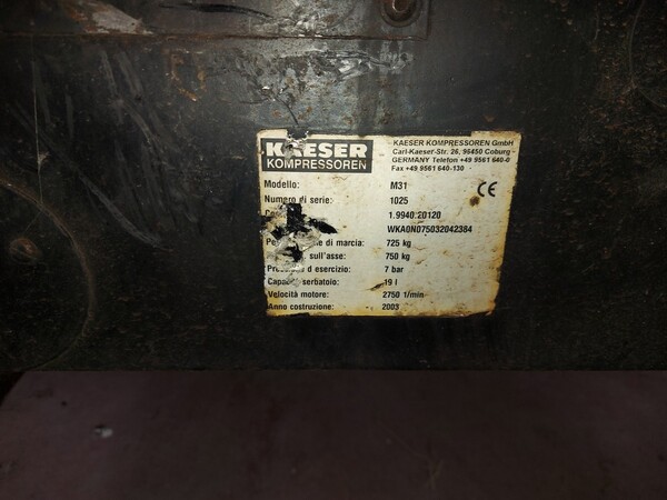26#7028 Motocompressore Kaeser in vendita - foto 5
