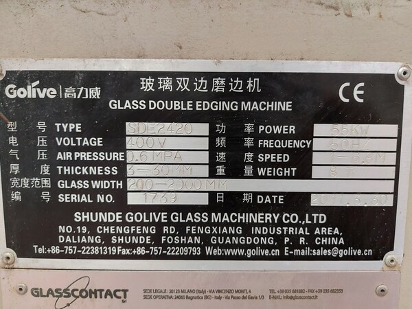 4#7032 Profilatrice bilaterale Glasscontact Golive in vendita - foto 7