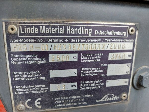 2#7045 Muletto sollevatore Linde  e compressore Fini in vendita - foto 5