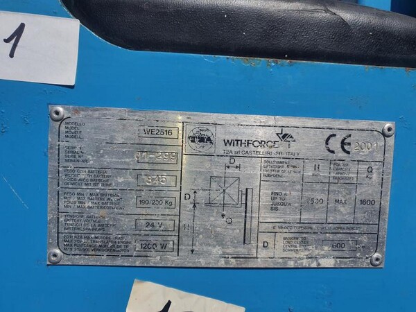 11#7097 Muletto elettrico Withforce in vendita - foto 2