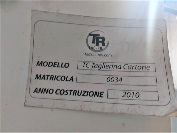 1#7122 Sistema di taglio bobina Tacroll TC Taglierina Cartone in vendita - foto 2
