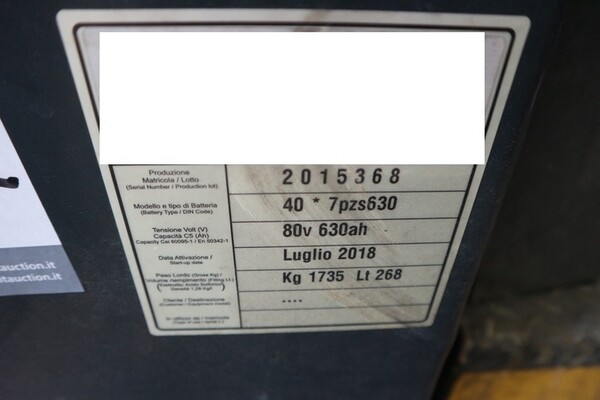 54#7125 Carrello elevatore elettrico Fiat Om in vendita - foto 7