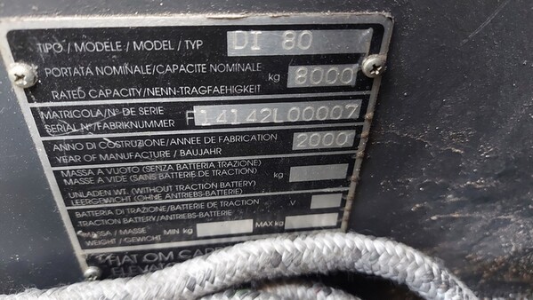 18#7172 Carrello elevatore Fiat Om DI81 in vendita - foto 2