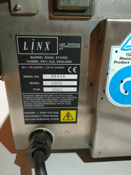 4#7192 Stampante Linx 4800 in vendita - foto 3
