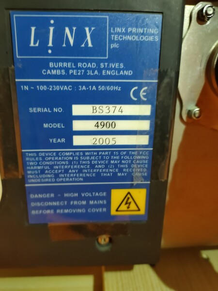 6#7192 Stampante Linx 4900 in vendita - foto 4