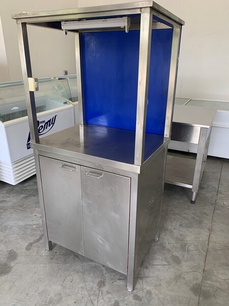 55#7210 Piano di lavoro in acciaio con armadio in vendita - foto 2
