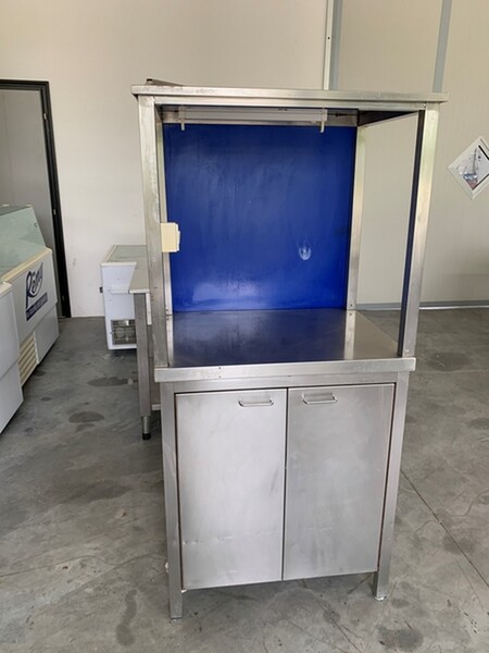 55#7210 Piano di lavoro in acciaio con armadio in vendita - foto 3
