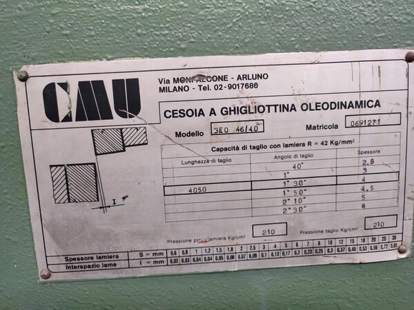 1#7247 Cesoia idraulica CMU 3EO 46/40 in vendita - foto 2