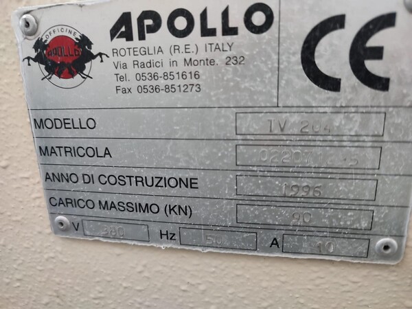 8#7247 Scantonatrice Apollo TV204 in vendita - foto 2