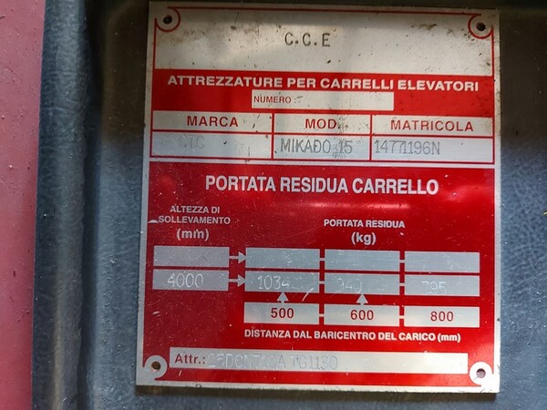 11#7280 Carrello elevatore CTC in vendita - foto 6