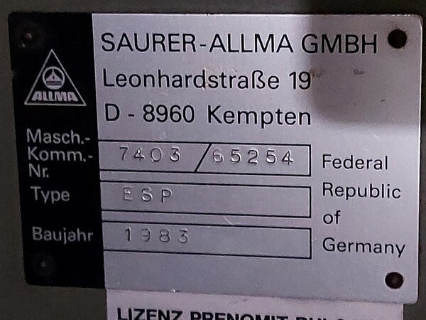 6#7280 Macchine per fuso cavo  Allma Saurer Gmbh in vendita - foto 8