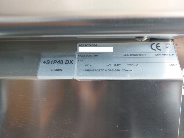 27#7396 Monoblocco bagnomaria a gas Berto's in vendita - foto 2