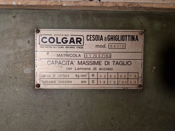 3#7460 Cesoia a ghigliottina Colgar in vendita - foto 2