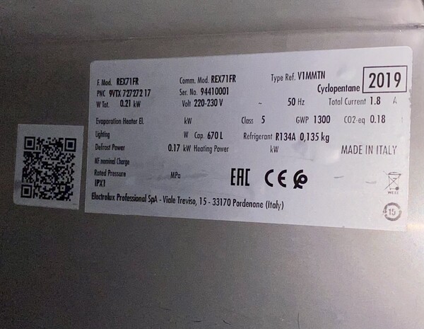 8#7498 Abbattitore congelatore Electrolux e frigo Electrolux in vendita - foto 10