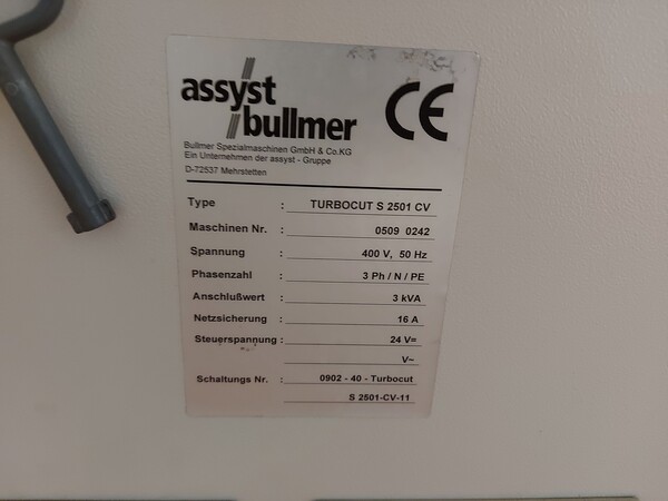 2#7499 Macchina da taglio Assyst Bullmer in vendita - foto 6