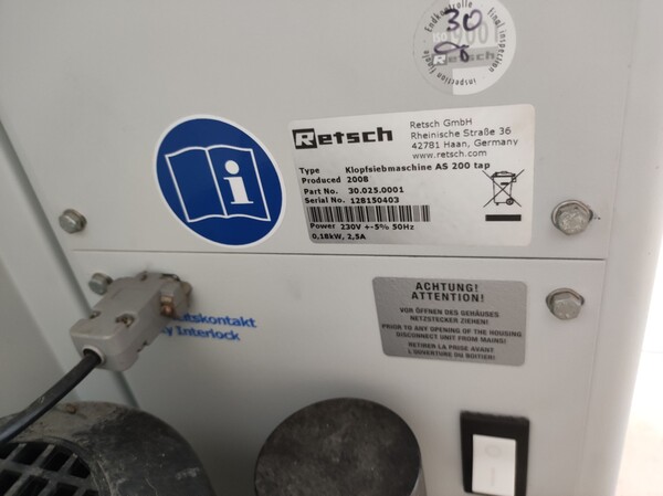 4#7511 Setacciatore Retsch in vendita - foto 3