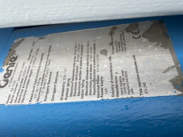 2#7516 Piattaforma aerea verticale Genie in vendita - foto 7