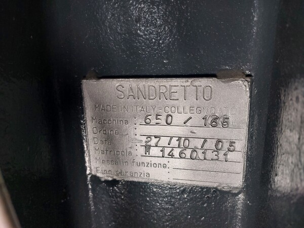 8#7556 Pressa a iniezione Sandretto in vendita - foto 7
