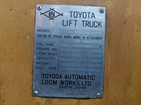 20#7579 Carrello elevatore Toyota in vendita - foto 4
