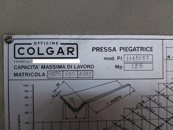 3#7631 Pressopiegatrice Colgar in vendita - foto 3