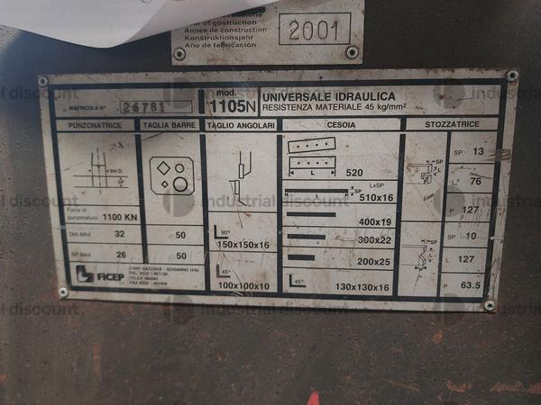 1#7632 Punzonatrice Ficep 1105N in vendita - foto 5