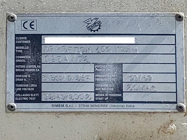 2#7695 Centrale di betonaggio stazionario Simem in vendita - foto 2